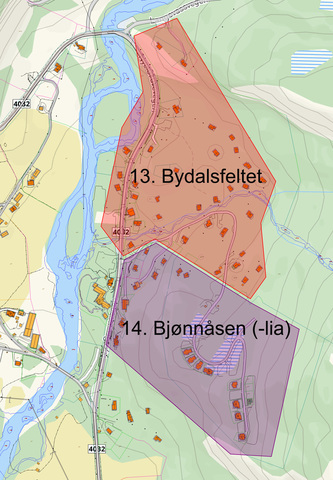 Hytteområder Ljosland øst